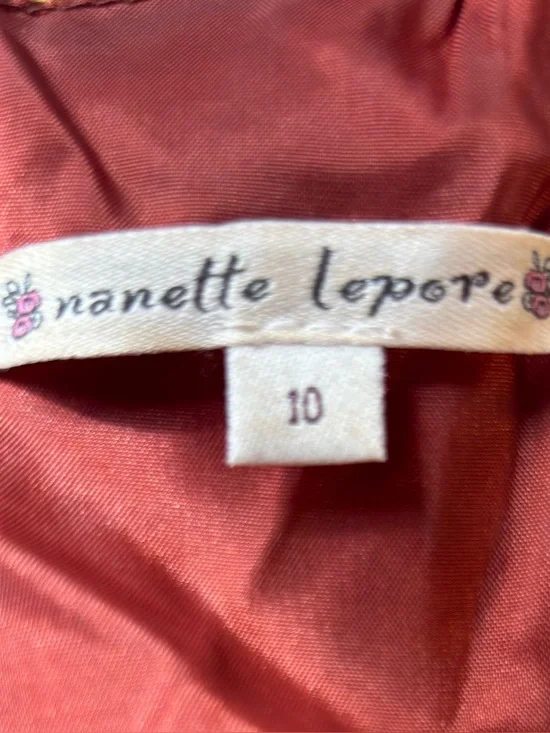 Nanette Lepore Brown and Green Silk Midi Dress - Picture 5 of 6